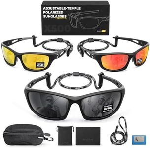 ARCPRO Fishing Sunglasses for Men, Polarized Fishing Sunglasses Men, 30° Adjustable Temples Lightweight Tr90 Frame, UV400 Protection (Silver)