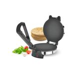 RAMA HOME APPLIANCES Electric Roti Maker, Non-Stick Tortilla Press with Temperature Control, Black, Automatic Flatbread Maker for Chapati and Tortillas
