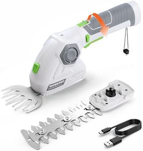 WORKPRO Cordless Grass Shear & Shrubbery Trimmer - 2 in 1 Handheld Hedge Trimmer 7.2V Electric Grass Trimmer Hedge Shears/Grass Cutter 2.0Ah Rechargeable Lithium-Ion Battery and USB Cable Included