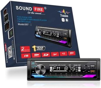SOUND FIRE 007 Charge Pro+ Dual-USB/FM/SD/AUX/Bluetooth Wireless with Phone Caller Id Receiver Universal Car Stereo (Single Din)