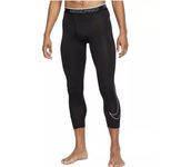 Nike Pro Dri-FIT Men's 3/4 Tights (as1, Alpha, m, Regular, Regular, Black/White, Medium)