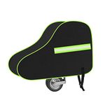 URAQT Tow Hitch Cover, Universal Waterproof Caravan Hitch Cover With Strap, Caravan Drawbar Trailer Protector with Reflective Strip, Suitable for Campervan and Caravan (Black/Green)