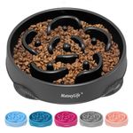 MateeyLife Large Slow Feeder Dog Bowls, Anti-Choking Puzzle Dog Food Bowls, Non Slip Interactive Dog Feeding Bowls Slow Down Eating, Bloat Stop Maze Dog Dishes Dog Feeder for Large Breeds 4 Cups Black