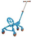 YBIKE Pewi Stroll – Indoor/Outdoor Walking Ride On Toy with Push Handle – from Baby Walker to Toddler Ride On for Ages 9 Months to 3 Years Old – Blue