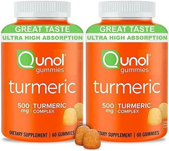 Qunol Turmeric Curcumin Gummies, 500 mg, Delicious Gummy Supplements, Helps Support an Active Lifestyle, 60 ct (2 Pack)