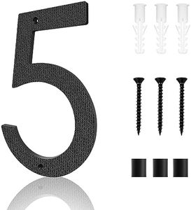 10 Inch Address Numbers for House | Large Floating Black House Numbers | Outside Modern Rust-proof Big House Numbers/Door Garage Gate |911 Visibility Signage (5)