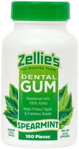 Zellie's | 100% Xylitol Sugar Free Spearmint Chewing Gum | Spearmint Flavor (100 Count (Pack of 1))