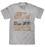 BEAR RUN Men's Ford Trucks Shirt - Faded Ford F-100 Pickup Truck T-Shirt, Athletic Heather, L