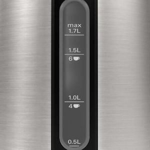 Bosch DesignLine Stainless Steel Cordless Kettle 1.7L – Silver & Black