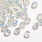 1000 Pieces Crystal Rondelle AB Glass Crystal Glass Beads,AB color crystal beads loose beads,HOINCO Faceted Rondelle Beads for DIY Jewelry Crafts Making 8mm,6mm,4mm with 1PCS Crystal Stretch Cord