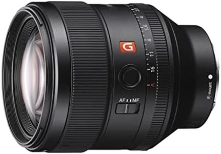 Sony SEL85F14GM Full Frame E-Mount FE 85mm F1.4 G Master Lens, Black