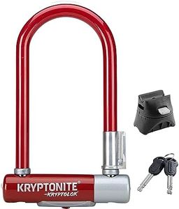 Kryptonite Kryptolok Mini-7 Bike U-Lock, Heavy Duty Anti-Theft Bicycle U Lock, 12.7mm Shackle with Mounting Bracket and Keys, High Security Lock for Bicycles Scooters