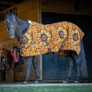 Jeffers Expression Standard Neck Fleece Cooler for Horses, 69"- Equine Towel Blanket, Moisture Absorbent, Light Weight, Best for Drying, Exercise, Bathing, Adjustable Belly Bands - Bloomin Toolin