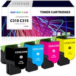 CLYWENSS C310 C315 Toner Cartridge Replacement for Xerox 006R04356 006R04358 006R04357 006R04359 for Xerox C310 C310dni C310dnim C315 C315dni Printer (B/C/M/Y, 4-Pack)