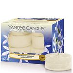 Yankee Midnight Jasmine Tea Light Candle (8.31 cm x 8.31 cm x 5.99, White, Set of 12)