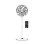 Duux Whisper 3 Standing Fan - 13dB, 26 Cooling Speeds, Height Adjustable Telescopic Stand, Multi-direction Oscilation, Quiet Fan For Bedroom with Night Mode, Timer and Remote Control - White