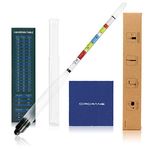 Circrane Triple Scale Hydrometer Kit, Alcohol Hydrometer for Brew Beer, Wine, Mead and Kombucha, ABV, Brix and Gravity Test Kit, Home Brewing Supplies