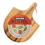 Chef Pomodoro Pizza Board 30 cm / 12 inch, Acacia Pizza Paddle and Pizza Peel for Baking Homemade Pizza and Bread, Wooden Pizza Peel, Pizza Oven Accessories