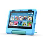 Amazon Fire HD 8 Kids tablet, ages 3-7 | 3GB memory, ad-free content with parental controls included, 13-hr battery, 32GB, Blue (2024 release)