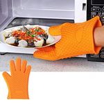 ULTRINA Hand Heat Resistant Cut Resistant Non-Slip Silicone Microwave Oven Convection Cooking Baking Heat Proof Anti-Scald Safety Hand Gloves for Home Kitchen Restaurant Industries Use.(Pack of 1)