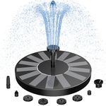 AISITIN Solar Water Fountain, Solar Powered Water Fountain with 6 Nozzles, Floating Solar Pond Pump for Bird Bath, Garden, Pond, Pool and Fish Tank