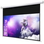 celexon basic electric projector screen ideal for home cinema, presentation, school and business including remote control - 240 x 135cm – 105” inch - 16:9