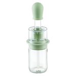 PRIME PICK Cook Pro Oil Dispenser Bottle Glass 2 in 1 Oil Sprayer Adjustable Nozzle Leak Proof Food Grade Cooking Baking Air Fryer BBQ Use Green 470 ml