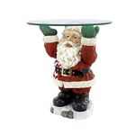 Christmas Snowman Holder Fruit Plate Decoration Resin Snowman Statue Resin Santa Tray Ornament (White, One Size)