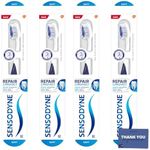 Toothbrush 4-Pack Bundle Consists of Sensodyne Repair & Protect Soft Bristles Toothbrush - Sensitive Teeth Care
