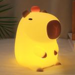 Attivolife Capybara Night Light for Kids, Cute Animal Silicone Nursery Nightlight with Dimmable & Timer, Portable Rechargeable USB LED Touch Lamp, Bedroom Table Decor Birthday Xmas Gifts for Boy Girl