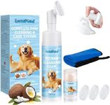 Dog Paw Cleaner Kit with Paw Balm for Dogs, Waterless Foot Cleaner for Muddy Paws, Dirt Removal, Moisturizing Care for Dry Cracked Pads, Includes Towel and 3 Soft Silicone Brushes
