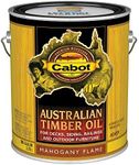 Cabot 140.0003459.007 Australian Timber Oil Stain, Gallon, Mahogany Flame
