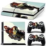 Elton Iron-Man Superhero Theme 3M Skin Sticker Cover for PS4 Console and Controllers [video game]