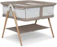 Delta Children Bondi Beechwood Twin Bassinet with PureAir Breathable Mesh Sheet and FSC-Certified Wood, Tan