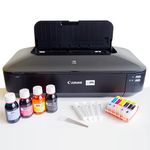 A3 Edible Printer Starter Kit - Canon iX6850 Edible Printer, Refillable Edible Ink Cartridges, 4 x 100ml Edible Ink Set (CMYK) & Wafer Paper