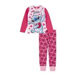 Disney Lilo & Stitch Girls Pyjamas Pjs Set, Ages 5 to 15 Years Old 9-10 Years Fuschia