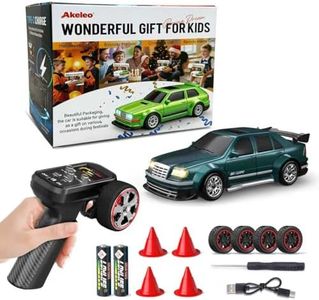 Dingdongwu 1/43 Mini RC Drift Car with Gyroscope, 4WD Full Proportional RC Car, 2.4GHZ Hobby Grade Remote Control Cars, RTR Model Vehicle, 20+KM/H High Speed for Hobbyists Kids Adults (Green)