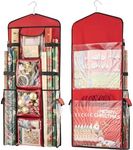 EXLIFBAG Wrapping Paper Storage, Gift Wrap Organizer Holder Double-Sided Hanging Gift Bag Storage Organizer