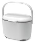 Addis 515631 2.5 Litre Kitchen Compost Caddy, White/Grey, 2.5L