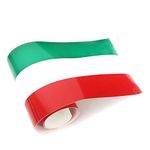 PTDecals 150cm*15cm/ 59"* 6" PVC Sticker Italian IT Flag Tri-Coloured Stripe Graphic Decals Patches for Vehicle Motor Car Body Mirrors Side Skirts Trunk Boot Tailgate Bumper Door Windows