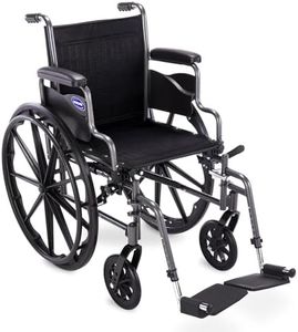 Invacare Wheelchairs for Adults, Flip-Back & Padded Desk Length Arm, Swing-Away Footrest, Portable Folding Lightweight Wheel Chair, Vinyl Upholstery, 18 Inch Seat, Essential SX3 Manual Wheelchair