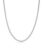 Kooljewelry 14k White Gold 2 mm Diamond Weave Chain Necklace (16, 18, 20, 22, 24, 26 or 30 inch), Metal