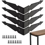 6inch Furniture Metal Corner Decorative Vintage Cabinet Corner Guards Protectors Right Angle Box Photo Frame Edge Cover Accessories Antique Decoration 4 Pack