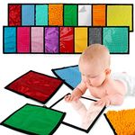 Inbeby 16 Set Sensory Mini Mats Assorted Textured Sensory Floor Tiles - Sensory Walls, Early Sensory Exercise Sensory Mats Sensory Toys for Autistic Children Kids Baby Toddler Fidgeting Activity