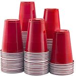 Komonee Red Cups 16oz 500ml Wide Rimmed Disposable American Superbowl Party Cups USA Adult Novelty Plastic Glass 24pc