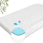 Luv4babe Pack and Play Mattress Pad 38"" x 26"" for Playard Bedding, Waterproof Bamboo Viscose Dual Sided Soft & Firm Pack n Play Mattress, Playpen Mattress with Non-Slip Removable Cover, LVSL0005