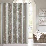 Madison Park MPE70-124 Essentials Vaughn Shower Curtain 72x72 Grey,72x72