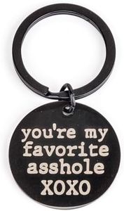 SPUNKYsoul You're My Favorite A**hole XOXO Funny Key Ring Chain funny For Man Gift for Valentines Husband Boyfriend