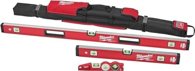Milwaukee MLBXC48 10 Inch/24 Inch/48 Inch REDSTICK Box and Torpedo Level Set