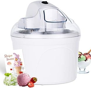 Vpcok Direct Sorbetière Turbine à Glace, Sorbetière Électrique, Machine Glace, 1.5L Machine à Glace et Sorbetières, livret Recettes Fournies